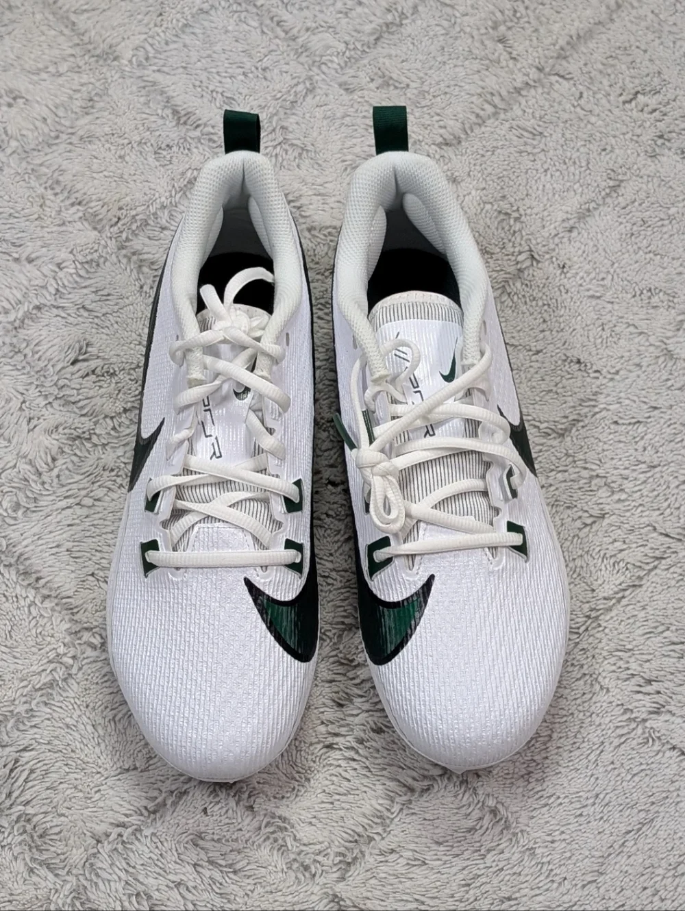 Nike Vapor Edge Speed 360 2 White Green Fir Football Cleats Mens 9 FQ4045-101 - Picture 2 of 7
